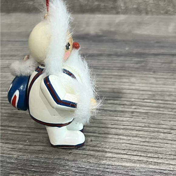 Snow Baby Kathe Wohlfahrt Wood Fur Trim West Germany Eskimo Christmas Ornament - Picture 9 of 12